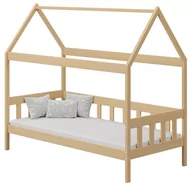 Łóżka dla dzieci i młodzieży - Drewniane łóżko domek z barierkami, sosna - Dada 3X 180x80 cm - miniaturka - grafika 1