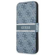 Etui i futerały do telefonów - Guess GUBKP13L4GDBL iPhone 13 Pro / 13 6,1" niebieski/blue book 4G Stripe GUE001560-0 - miniaturka - grafika 1