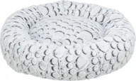 Legowiska dla psów - Trixie Legowisko Mila, dla psa/kota, biało/szare, owalne, śr. 50 cm - miniaturka - grafika 1