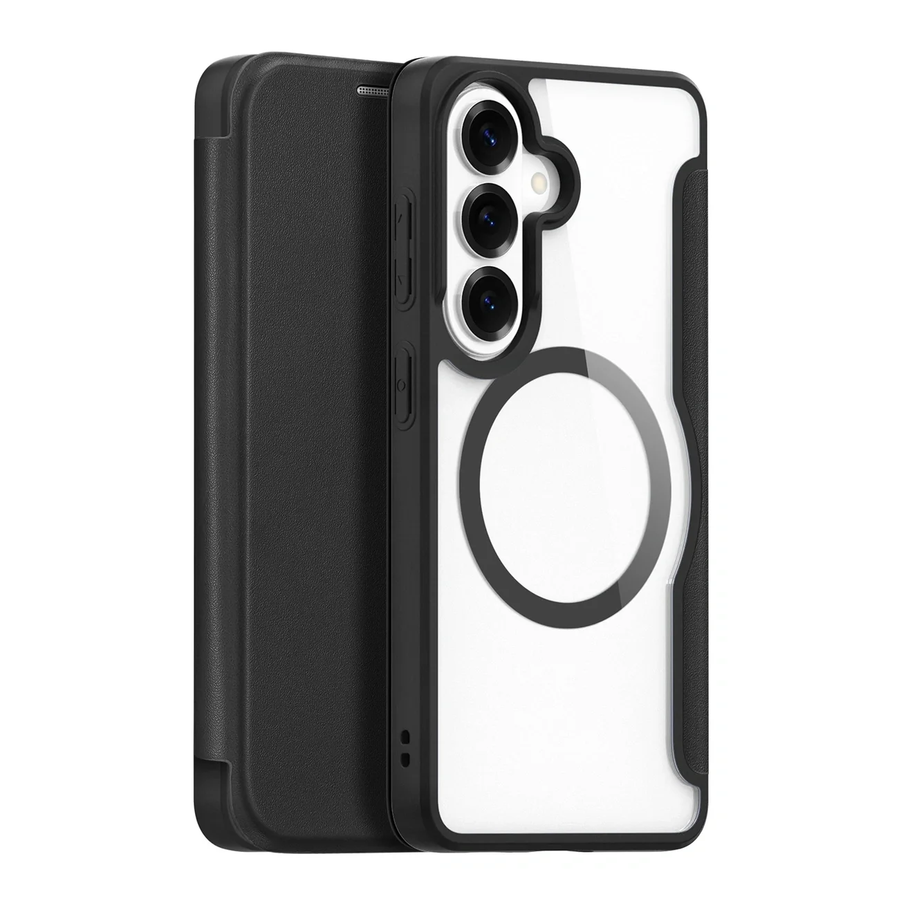 Etui Dux Ducis Skin X Pro z portfelem kompatybilne z MagSafe na Samsung Galaxy S26 - czarne