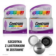 Witaminy i minerały - Centrum ONA 50+ w dwupaku 2 x 30 tabl + szczotka z lusterkiem GRATIS !!! - miniaturka - grafika 1