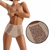 Majtki damskie - Babell 086 Majtki Bawełniane Figi damskie Beż S - miniaturka - grafika 1