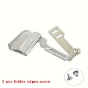 Inne - TEMU Srebrnoszara z Jedną Igłą i Nasadką do Obszywania dla Maszyn do Szycia Przemysłowych - Idealna do Rolowanych Krawędzi - miniaturka - grafika 1