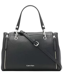 Torebki damskie - Calvin Klein Damska torba na ramię Elaine Bubble Lamb Novelty Satchel rozmiar uniwersalny, czarny/srebrny, jeden rozmiar - grafika 1