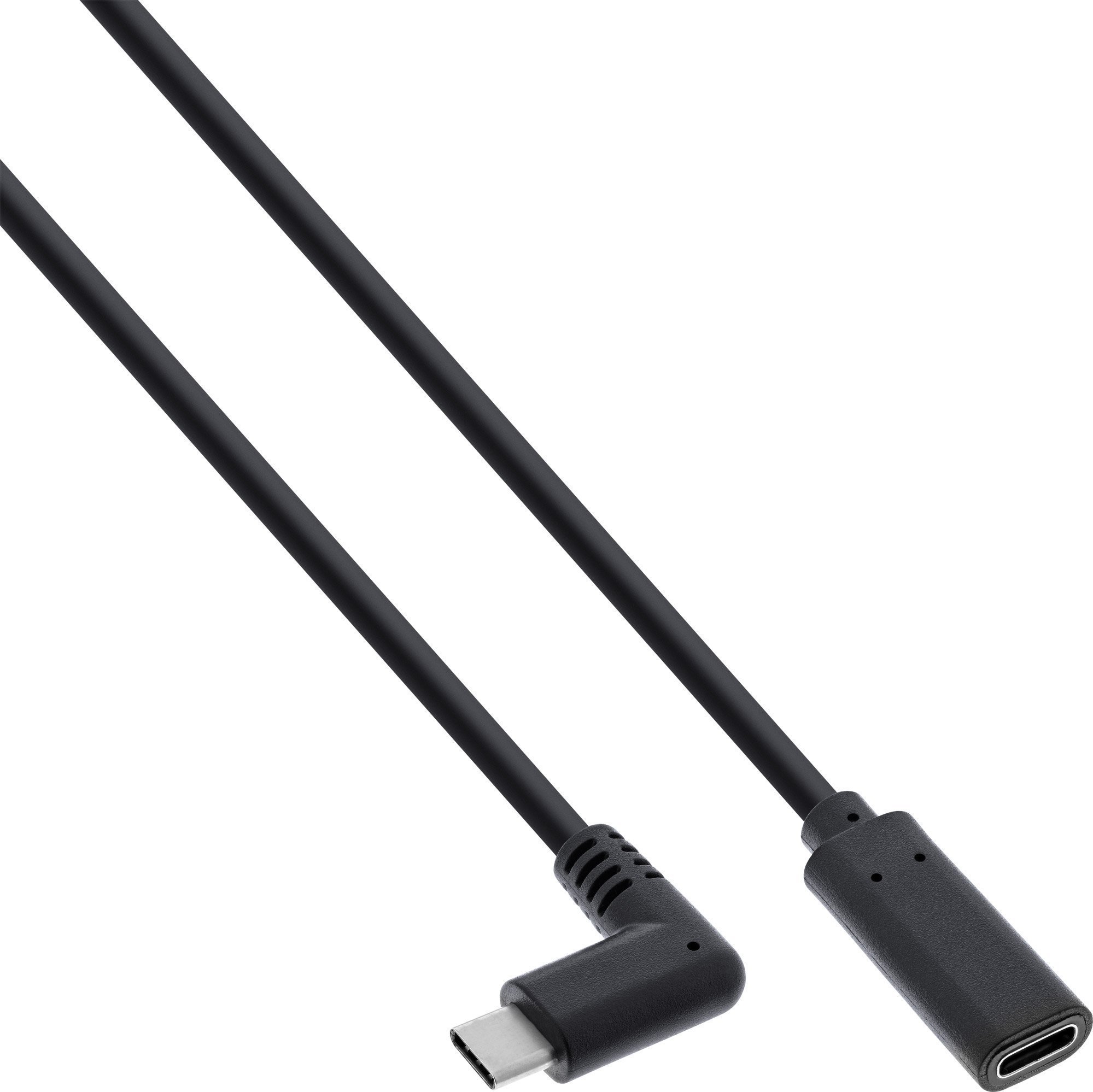 InLine InLine® USB 3.2 Cable, Type C male angled to female, black, 0.5m