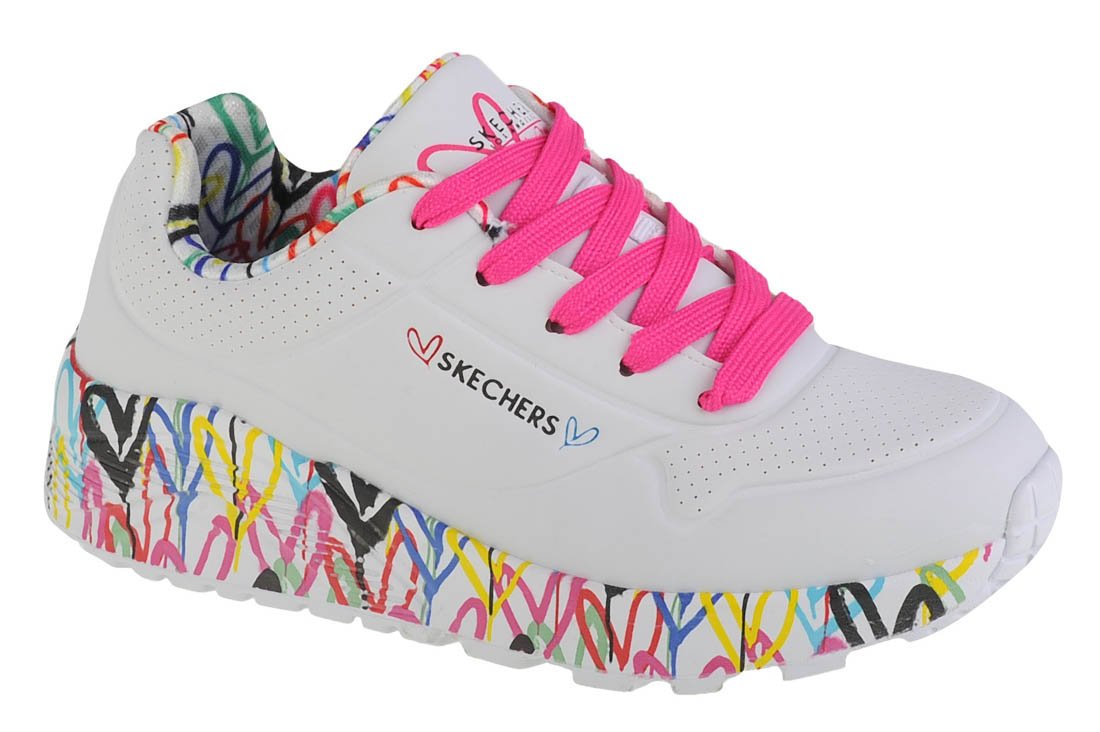 Skechers Uno Lite 314976L-WMLT dziewczęce sneakersy, białe, rozmiar 27