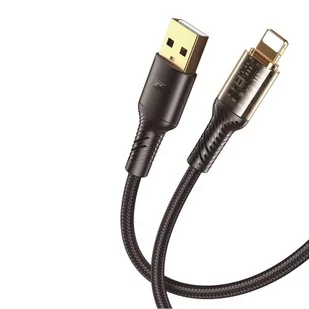 XO Clear Kabel NB229 USB - Lightning 1,0 m 2,4A czarny - Kable USB - miniaturka - grafika 1