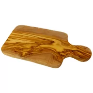 Deski do krojenia - Duża deska z rączką z drewna oliwnego - miniaturka - grafika 1