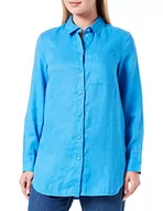 Bluzki damskie - s.Oliver Damska bluzka z długim rękawem, niebieski, 36 - miniaturka - grafika 1