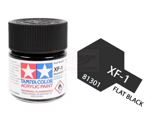 Tamiya Acrylic 81301 Xf-1 Flat Black 23Ml [Matt] - Akcesoria i części modelarskie - miniaturka - grafika 1