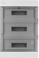 Rozdzielnie elektryczne - Rozdzielnica natynkowa AREO IP40 3X18 Biały drzwi dymne - miniaturka - grafika 1