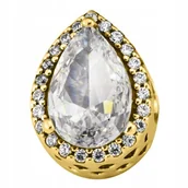 Wisiorki - Charms Łezka Łza Cyrkonia złota srebro 925 - miniaturka - grafika 1