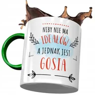 Kubki - Kubek Zielony Dla Gosi Żony Przyjaciółki Prezent z Nadrukiem ze Zdjęciem+ Opakowanie na prezent (wzór 01) - miniaturka - grafika 1