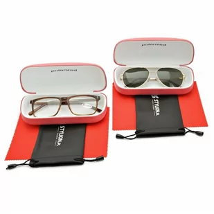 ZESTAW 6 PRODUKTÓW - 2x Etui na okulary malinowe + 2x Ściereczka z mikrofibry + 2x Pokrowiec - Akcesoria do okularów - miniaturka - grafika 1
