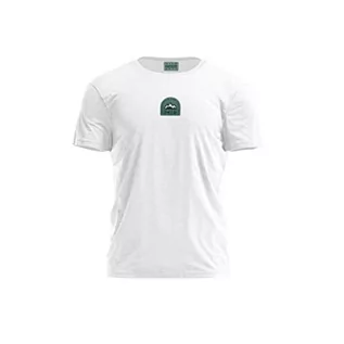 Koszulki męskie - Bona Basics, Męski T-shirt z cyfrowym nadrukiem,% 100 bawełna, biały, na co dzień, męskie topy, rozmiar: S, biały, S - grafika 1