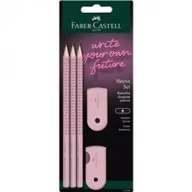 Przybory szkolne - Faber-Castell Ołówek 3 szt. + gumka + temperówka - miniaturka - grafika 1