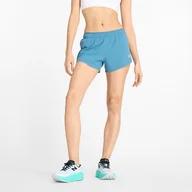 Spodnie sportowe damskie - Spodenki damskie New Balance WS41286TEI niebieskie - miniaturka - grafika 1