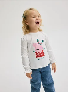 Reserved - Bluzka Świnka Peppa - złamana biel - Bluzki dla niemowląt - miniaturka - grafika 1