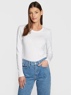 Calvin Klein Bluzka Smooth K20K205337 Biały Regular Fit - Bluzki damskie - miniaturka - grafika 1