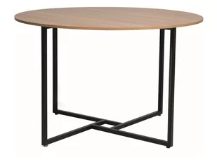 Stół okrągły ALTO 120x120 dąb/czarny - Stoły - miniaturka - grafika 1
