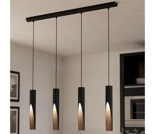 Eglo 901733 - LED Żyrandol na lince BARBOTTO 4xGU10/4,5W/230V 3000K czarny/brązowy - Lampy sufitowe - miniaturka - grafika 1