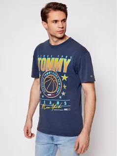 Koszulki męskie - Tommy Jeans T-Shirt Photoprint DM0DM10242 Granatowy Regular Fit - grafika 1
