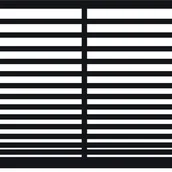 Ogrodzenia - Polbram Brama przesuwna bez przeciwwagi Bali II 4x1,5 m prawa czarna - miniaturka - grafika 1