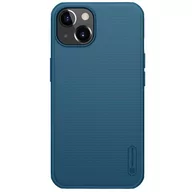 Etui i futerały do telefonów - Nillkin Super Frosted Shield wzmocnione etui pokrowiec + podstawka iPhone 13 niebieski - miniaturka - grafika 1