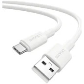 Kable komputerowe i do monitorów - Kabel USB Usams U90 USB-A/USB-C 1m 3A biały SJ761USB01 - miniaturka - grafika 1