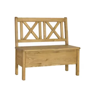 Ławka 120 Drewniana Sosnowa Classic Wood Mebel Bos - Ławki do przedpokoju - miniaturka - grafika 1