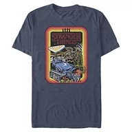 Koszulki męskie - Stranger Things Męski T-shirt Retro Mash Short Sleeve w stylu vintage, Heather Navy, 3XL, granatowy w stylu vintage, 3XL - miniaturka - grafika 1