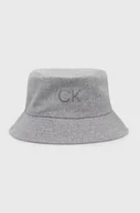 Czapki damskie - Calvin Klein kapelusz dwustronny kolor szary - miniaturka - grafika 1
