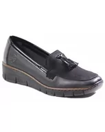Półbuty damskie - PÓŁBUTY RIEKER - 53771-00  BLACK - Rieker - miniaturka - grafika 1