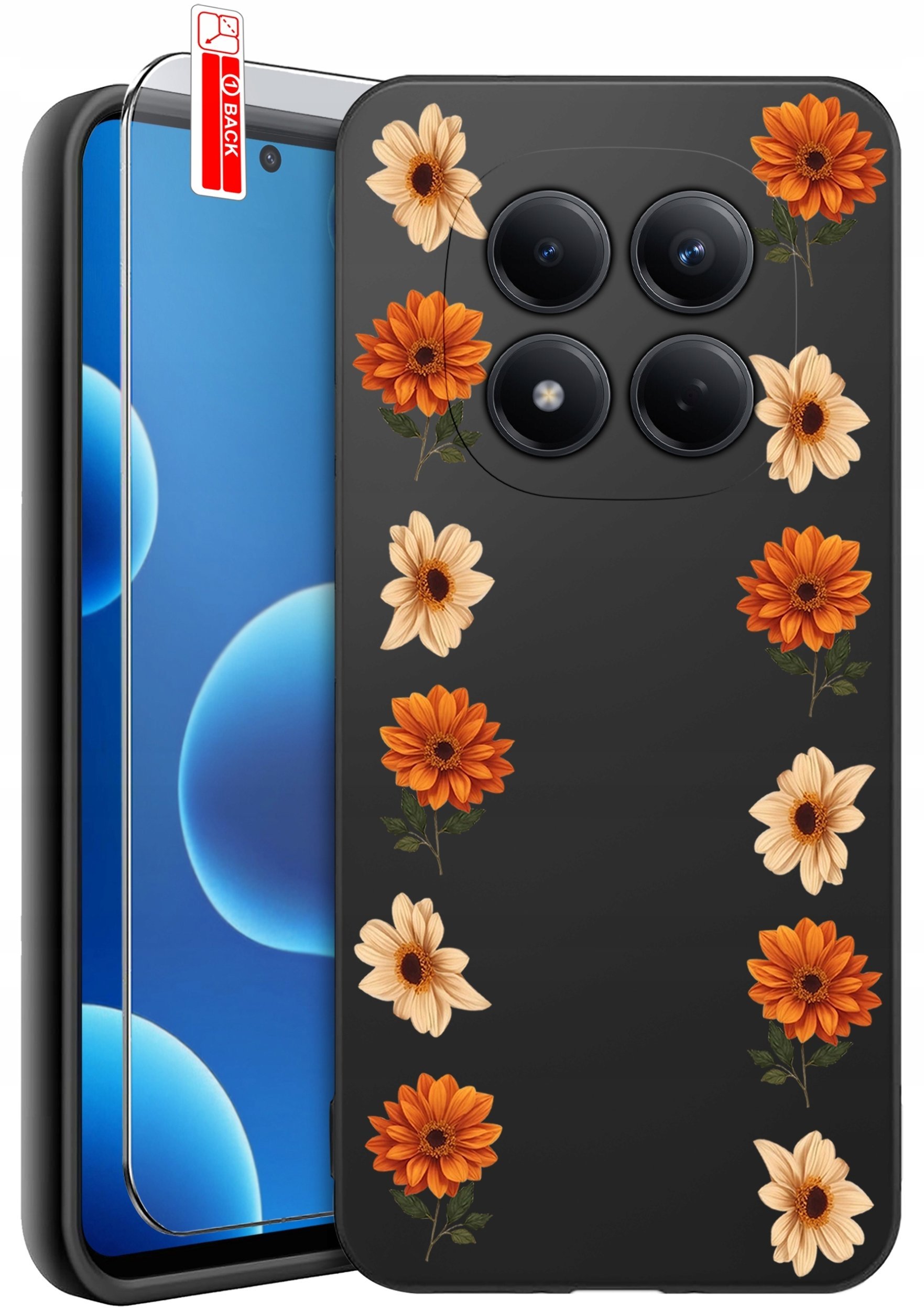 krainaGSM Etui Do Xiaomi Redmi Note 15 Pro 5G Wzory Silikonowe Matt Case + Szkło