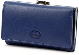 Portfel Damski Skórzany El Forest (PL) Skóra Bydlęca Klamra 14 cm RFID 948 47 GRANATOWY 14,5 x 9 x 2,5 [cm] - Portfele - miniaturka - grafika 1