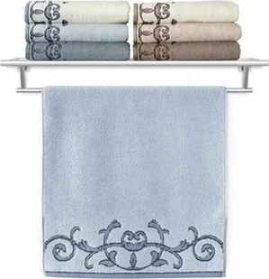 Ręcznik frotte Barocco II. szary 50x100 cm - bawełna - Ręczniki - miniaturka - grafika 1