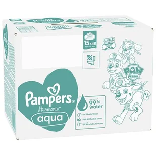 Chusteczki nawilżane PAMPERS Harmonie Aqua Psi Patrol (720 szt.) - Chusteczki nawilżane - miniaturka - grafika 1