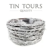 Donice - BIAŁA OSŁONKA Z BRZOZY NA DONICZKĘ 23x23x14 cm - miniaturka - grafika 1