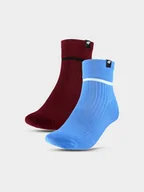 Skarpetki męskie - 4F Skarpetki casual za kostkę (2-pack) uniseks 4FWSS25USOCU417-92S Wielokolorowy Roz. 35-38 - miniaturka - grafika 1