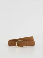 Paski - Reserved - Zamszowy pasek - brązowy - miniaturka - grafika 1