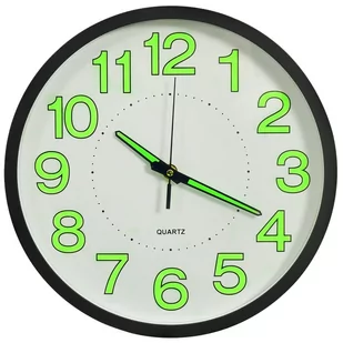 VidaXL Lumarko Fluorescencyjny zegar ścienny, czarny, 30 cm 325166 VidaXL - Zegary - miniaturka - grafika 1
