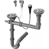 Syfony - Franke Syfon zlewozmywakowy mimośrodowy z korkiem automatycznym 112.0051.719 - miniaturka - grafika 1