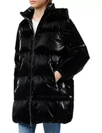 Płaszcze damskie - Tommy Hilfiger Damska bluza z kapturem Tjw Reg Serif Linear Tkane płaszcze, Czarny, M - miniaturka - grafika 1