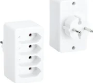 Gniazdka elektryczne - Bachmann BACHMANN multi-wtyczka 4xEuro, z 4x2,5A/230V - miniaturka - grafika 1