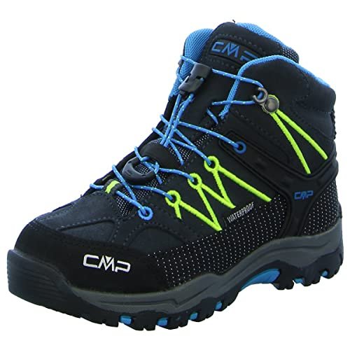 CMP Kids Rigel Mid Trekking Shoe Wp Buty trekkingowe i trekkingowe Uniseks - dzieci, Antracytowy żółty, 36 EU