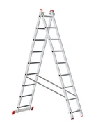 Drabiny - B2B Partner Dwuczęściowa drabina aluminiowa HOBBY, 2x9 szczebli , 3,94 m VEN.2009 - miniaturka - grafika 1