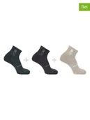 Skarpetki męskie - SALOMON Skarpety funkcyjne (3 pary) "Everyday Crew" w kolorze szarym, czarnym i beżowym - miniaturka - grafika 1