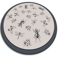 Dywany - Modny winylowy dywan okrągły różnorodne owady fi150 cm - miniaturka - grafika 1