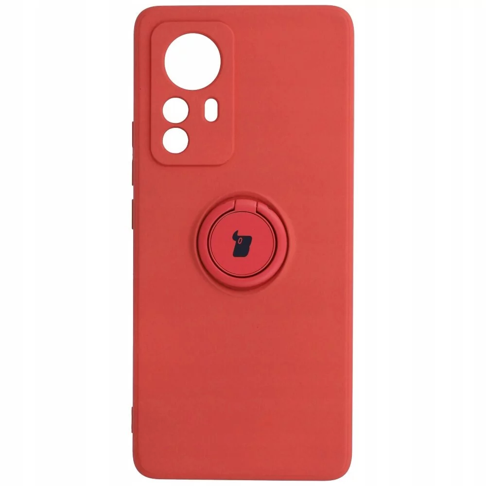 Bizon Etui Case Silicone Ring Xiaomi 12 Pro ciemny róż BCSRXIA12PRD