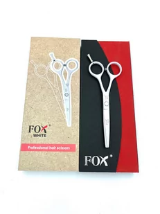Fox Color, nożyczki fryzjerskie białe, 5.5" - Nożyczki fryzjerskie - miniaturka - grafika 1